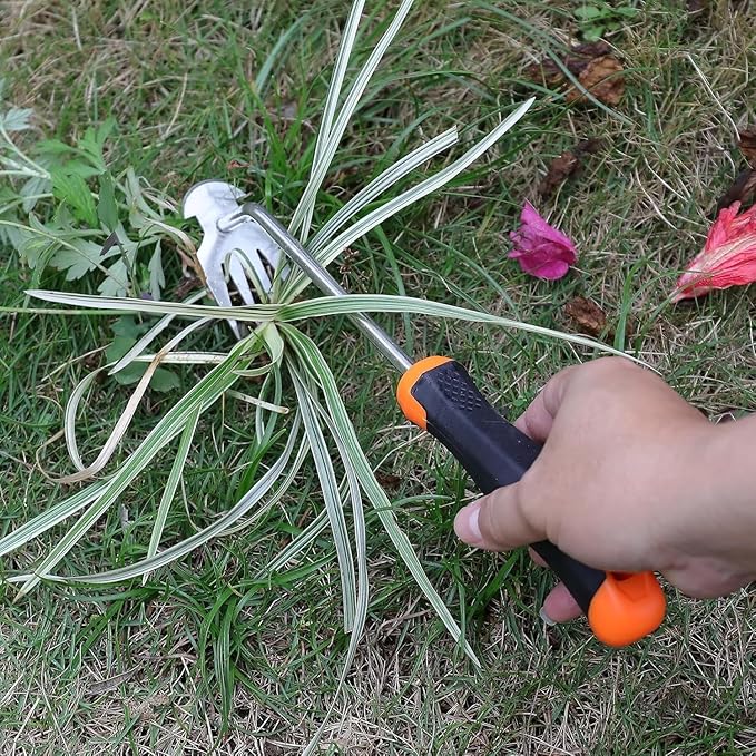 Weed Puller Tool,2025 New Portable Garden Weeder Puller Tool,Weeding Artifact Uprooting Weeding Tool 4 Teethes Dual Purpose Manual Hand Weeders Tool for Gardening Vegetable Backyard Farm Planting