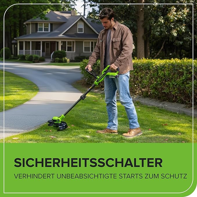 Greenworks 24V 12 Cordless String Trimmer/Edger (Includes 20 Blades), 4.0Ah Battery and Charger Included