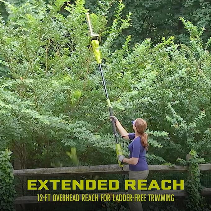 Sun Joe SJH904E Multi-Angle Telescoping Convertible Electric Pole Hedge Trimmer | 19-Inch 4.5 -Amp