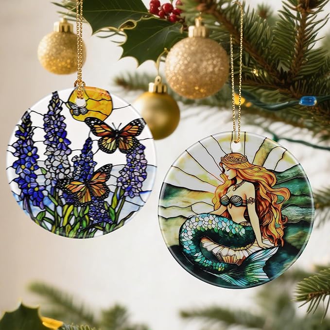 Mermaid Ornaments, Christmas Ornaments: Christmas Tree Decorations, Holiday Decor, Stocking Stuffers, Gift Ideas, Xmas Gift, Mermaid Lover Gifts & Gifts for Her