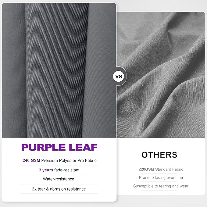 PURPLE LEAF 8' X 8' Swivel Outdoor Patio Aluminum Umbrella with Base Left-right Tilting Cantilever Offset Umbrella with UV Resistant Heavy Duty Fabric for Deck Pool Patio Backyard, Graphite Grey