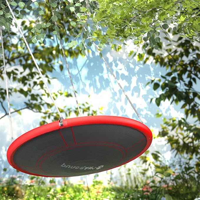 SkyBound Tree Swing Saucer Swing - 600LB Weight Capacity - Outdoor Swing with Hanging Straps - Waterproof Tree Swings for Kids