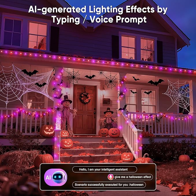 Ollny Smart Christmas Lights 131FT 400LEDs, Color Changing Christmas Tree Lights App & Remote Controlled, RGB String Light with DIY Music Timer for Outdoor Indoor Holiday Xmas Decorations