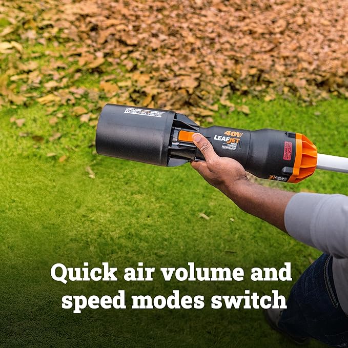 WORX Nitro Cordless Leaf Blower, Electric Blower with 620 CFM & 165 MPH, Blowers for Lawn Care with Brushless Motor & 3 Speed Control, Batteries & Charger Not Included, WG585.9