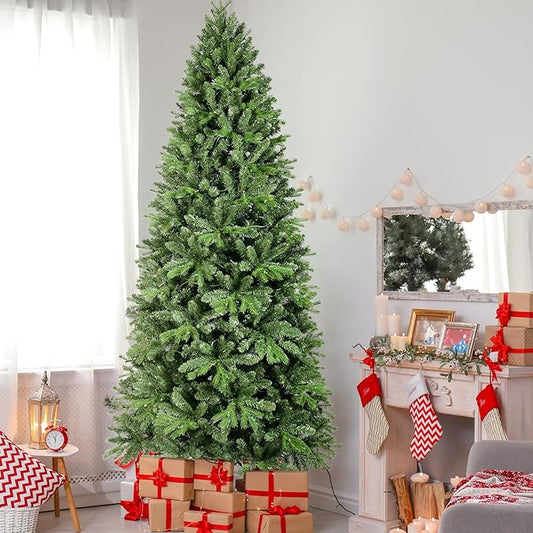 9 ft Artificial Christmas Tree,North Valley Spruce Xmas Tree Easy to Assemble for Home Decoration Holiday Celebrations