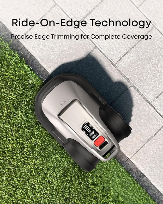 eufy E15 Robot Lawn Mower,Max 0.2 Acres,Wireless Robot Mower with Auto Mapping,Vision Navigation,Multi-Zone Management,Robotic Lawnmower with AI Obstacle Avoidance,APP Control,18°Slope,Cut Height1-3"