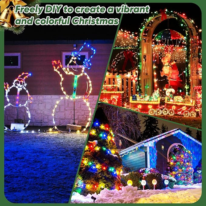 BesLowe Commercial 500 FT C9 Cut to Length Christmas Lights Outdoor, E17 Sockets Stringer Christmas Light Spool, C9 Sockets Patio String Light Strands, 12 Spacing Green Wire