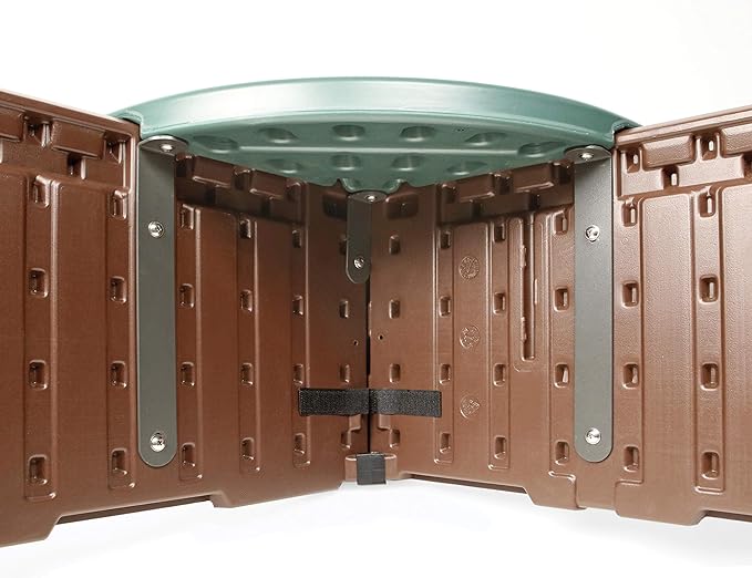 Badger Basket 2 in 1 Sandbox & Garden Planter - Easy Assembly Outdoor Sensory Play and Planting Box - Durable Woodgrain Plastic with Cover & Liner - (48.75 x 48.75 x 12.01)