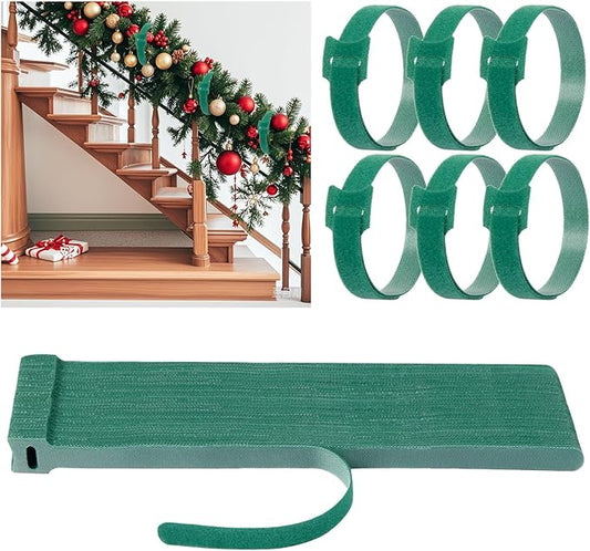 80 Pcs Christmas Garland Ties Reusable Green Nylon Garden Plant Cable Straps Adjustable Banister Ties for Christmas Tree Wreath Garland Wrapping Door Stairway Railings Decoration (80, 12 Inch)