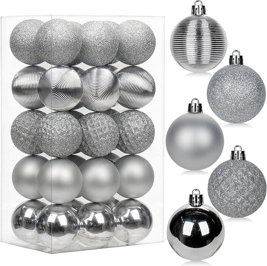 30PCS 2" Christmas Ball Ornaments Shatterproof Gold Christmas Tree Decorations Xmas Tree Balls Halloween Ornaments Décor