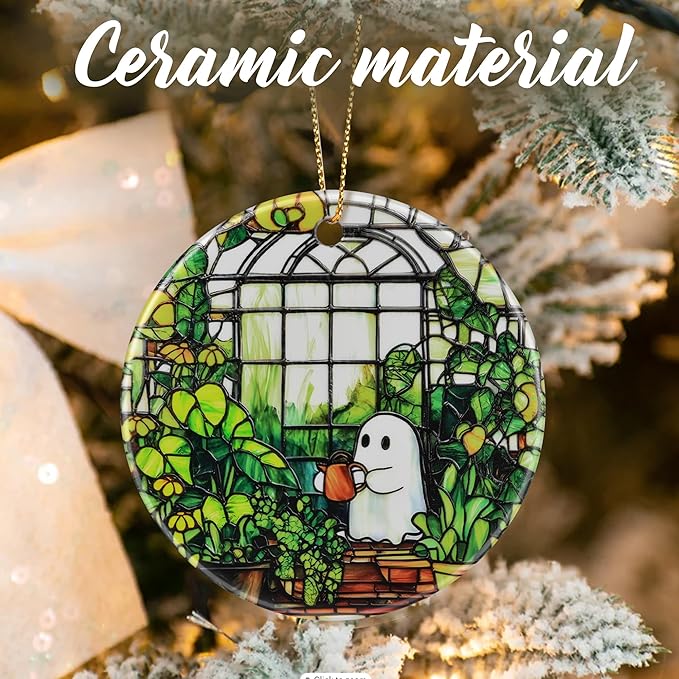 Halloween Ghost Ornaments & Christmas Ornaments: Christmas Tree Ornaments, Holiday Decor for Plant Lovers, Stocking Stuffers, Gift Ideas, Xmas Gifts & Gifts for Plant Lovers and Mom