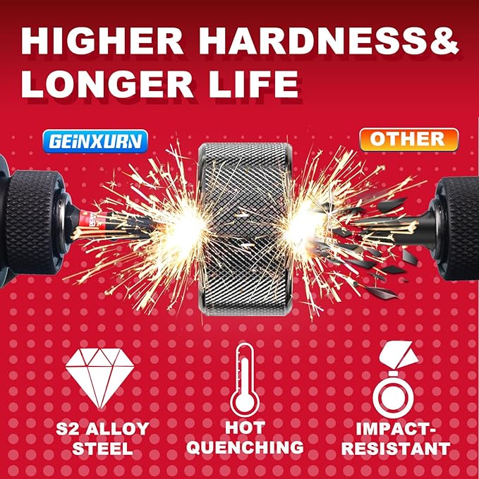 10Pieces 2 In. T20 Impact Tough Magnetic Screwdriver Bit Set, #20 Torx Head Power Bits, S2 Alloy Steel Star Bits with Storage M-Box