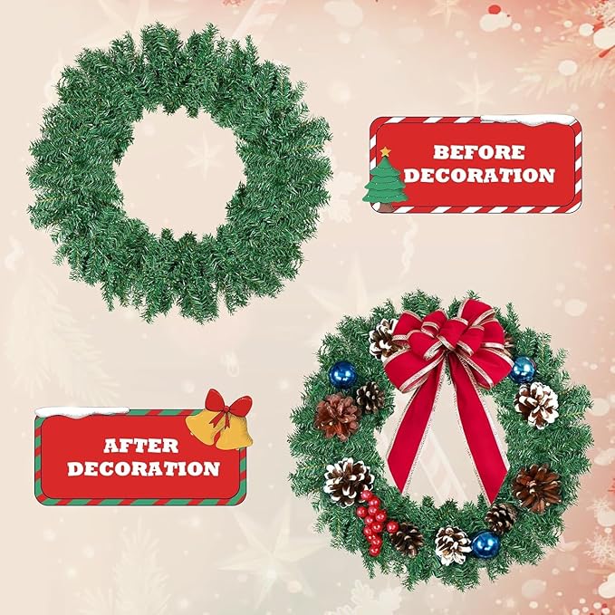 Incbruce 9 FT Artificial Christmas Garland Decorations, Green Pine Needles Garland for Wall, Home Fireplace, Table, Indoor, Outdoor Holiday Christmas Decorations (Pack of 1)