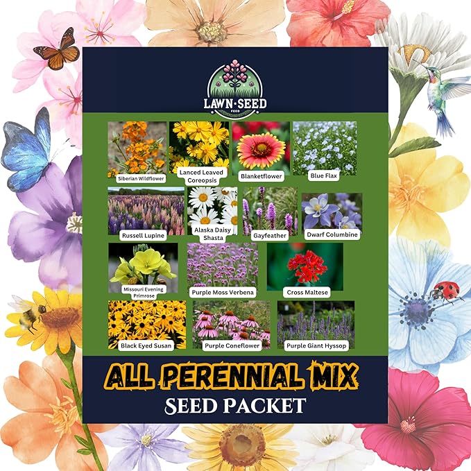 All Perennial Mix (Seed Packet) Sprinkle a Little Magic—Our Shade, Perennial, Hummingbird, Deer-Resistant, and Other mixes Bring Vibrant Color and pollinator Joy to Any Space.