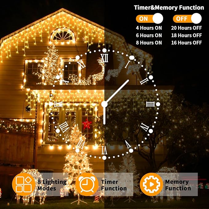 Solar Icicle Christmas Lights Outdoor 66+16Ft 660LED Icicle Lights for Outside with Connectable Rechargeable 8 Modes Remote Dimmable Fairy String Lights for Xmas Yard Eaves Balcony House Decorations