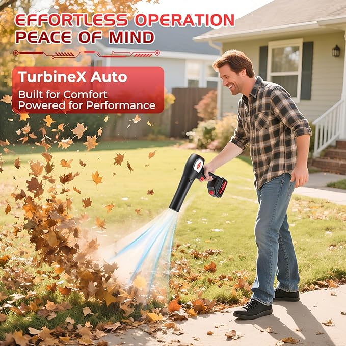 Leaf Blower Cordless with Battery and Charger, 1000,000 RPM,One-Touch Lock Mode, Lightweight Handheld Design,Blower for Patio Cleaning,car Blowing Water, Blowing Leaves and Dust