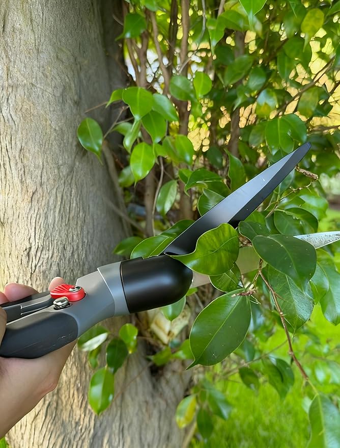 Grass Shears, 340¡Æ Swivel Stainless Steel Blades, Sharp Handheld Gardening Clippers Plant Tools Cutting Scissors, Multi-Purpose Lawn Edging Trimmer Shears for Garden Grass