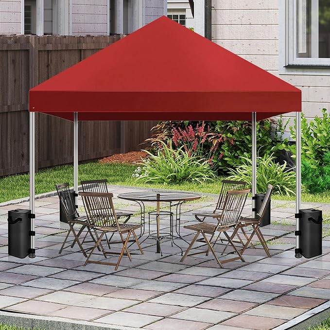 slashome 4 Pack 25 L Canopy Water Weights for Wind, 220 Lb Water Bag Weights, Heavy Duty Anti-Tip Tent Stakes Leg Weight Bags for Gazebo, Pop Up Canopy, Party Tent, Market Stall (25 L, 4)