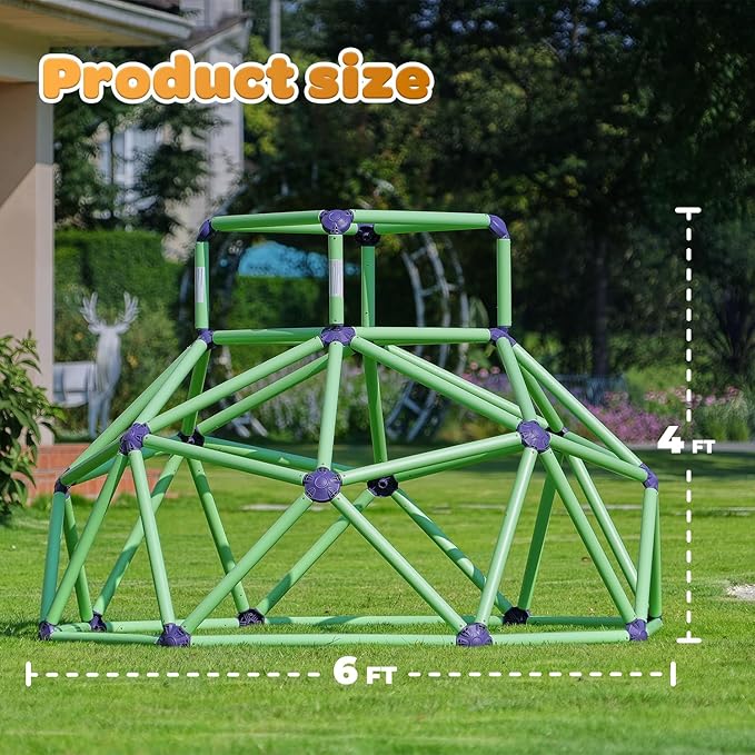 Zupapa Monkey Bars Climbing Dome - Sturdy & Portable Jungle Gym for Kids, Backyard Playset for Toddlers, Active Outdoor Fun for Kids, Lightweight & Easy Assembly
