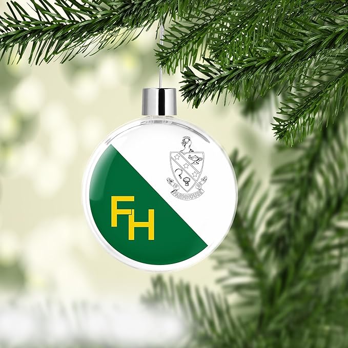 Farmhouse Round Flat Christmas Tree Ornament Decoration for Tree Party Home Holiday Decor (Farmhouse 7)