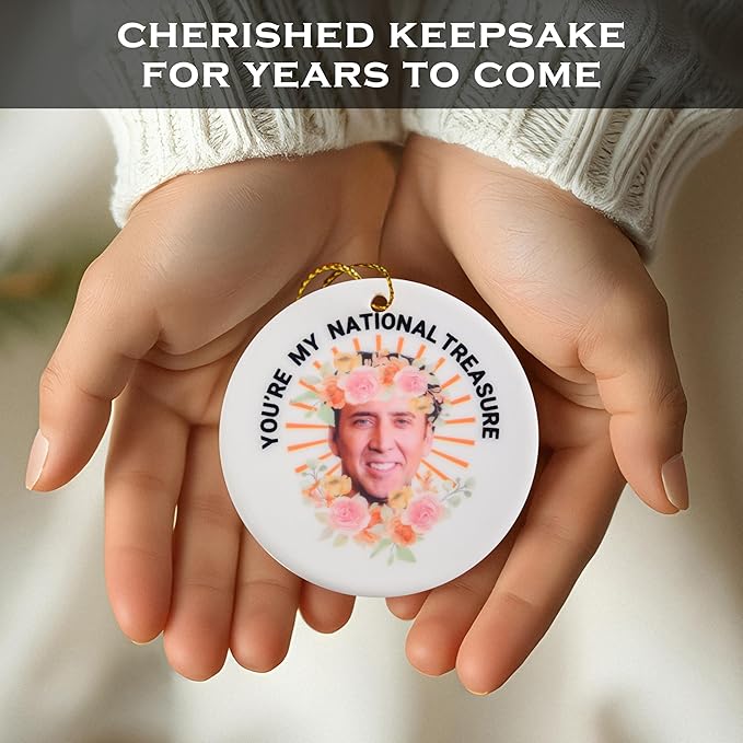 You're My Natural Treasure Funny Christmas Ornament 3 Inch, Funny Christmas Tree Ornament, Funny Tree Ornament Exchange, Novelty Xmas Decor Adult Humor Gag