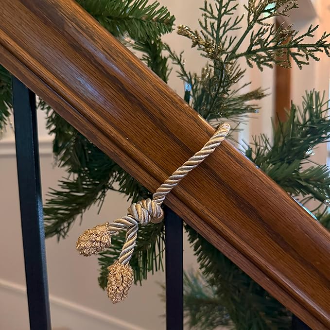 Haute Decor Decorative Garland Ties, 6 Pack, 20 inches - Hang Garland, Lights, and Decorations