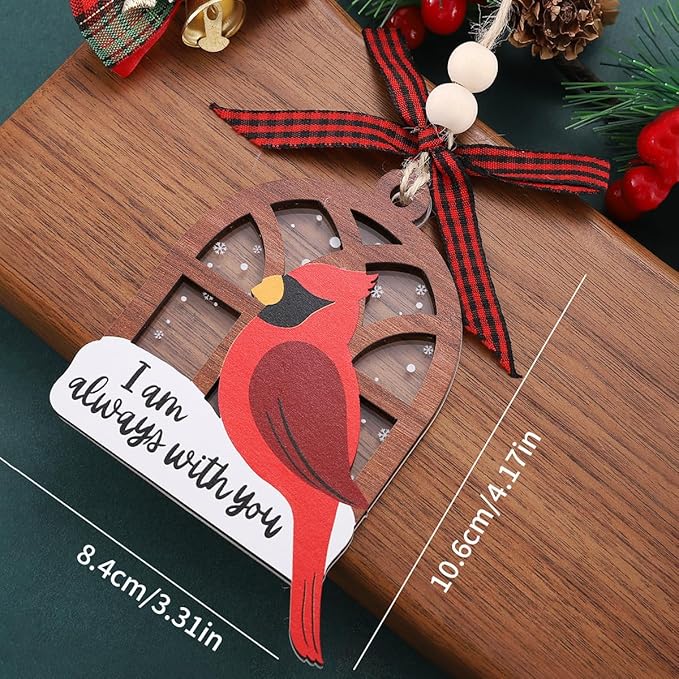 Tesuivra Cardinal Christmas Ornaments for Christmas Tree Decor - Red Cardinal Keepsake Decorative Hanging Ornament - Memorial Gifts for Loss of Loved One