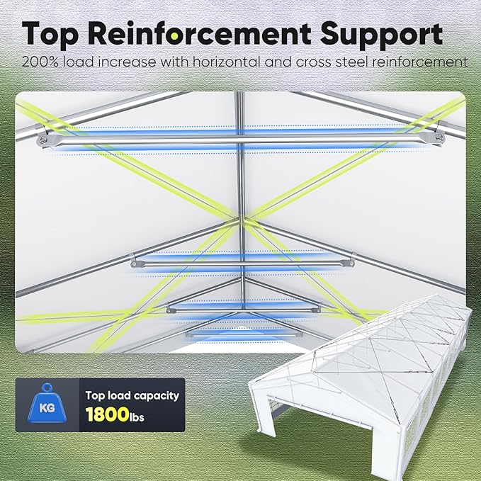 Quictent 20x60 Heavy Duty Party Tent for Parties Outdoor Large Canopy Wedding Event Shelter Wedding Tents for Parties with Storage Bags(Church)
