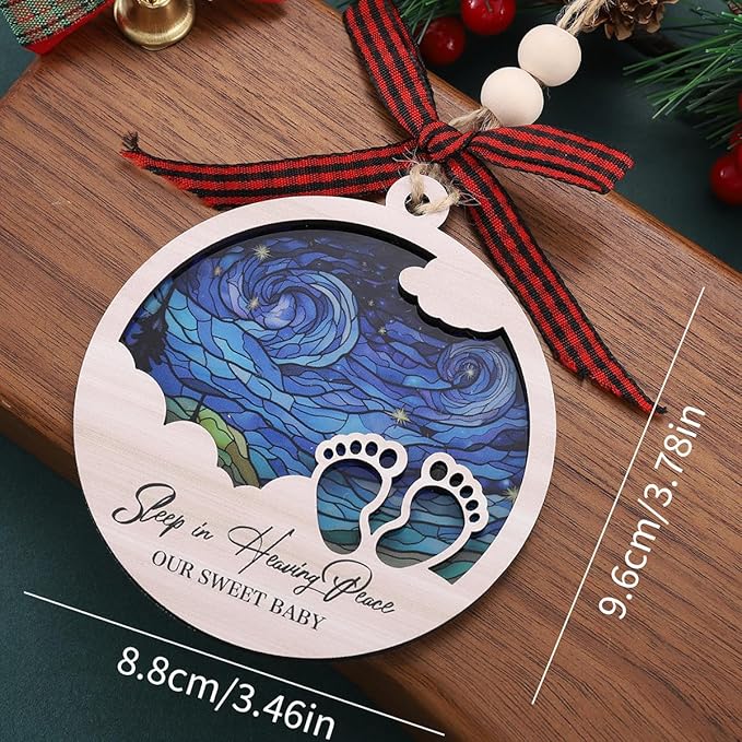 Tesuivra Baby Memorial Gift - Infant Loss Ornament for Christmas Tree, Miscarriage & Stillborn Sympathy Gifts for Mom and Dad - Angel Memorial Decoration for Bereaved Parents