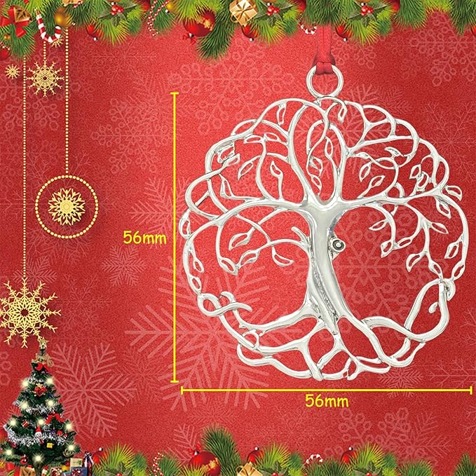 Christmas Ornaments 2025 Solid Pewter Christmas Tree Ornaments Handcrafted Pewter Xmas Pendants Decoration DIY Festive Home Hanging Ornaments for Christmas Trees Winter Decor