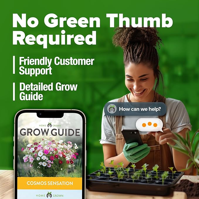 HOME GROWN Cosmos Flower Seeds Bulk Pack for 2026 (1.8 oz) 8,000+ 𝗡𝗢𝗡-𝗚𝗠𝗢 𝗨𝗦𝗔-𝗦𝗢𝗨𝗥𝗖𝗘𝗗 Heirloom Annual Wildflower Seeds – Pollinator-Friendly Mix for Pollinators & Outdoor Gardens