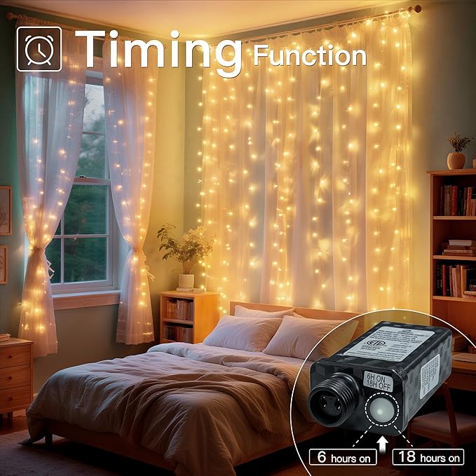 Connectable Warm White String Lights Indoor Bedroom, 8 Modes Christmas String Light Plug in Classroom Lights, 49ft 150 LED Fairy Twinkle Light for Wedding Holiday Christmas Decor