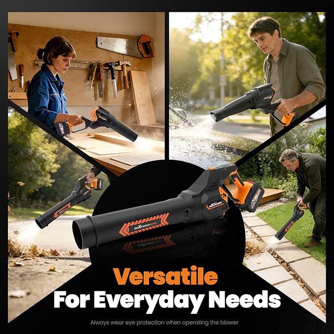 maXpeedingrods Leaf Blower Cordless, 650CFM Electric Leaf Blower with 2 x 4.5Ah Batteries & Fast Charger, 180¡Æ Deformation Blower, Lightweight Leaf Blower for Lawn Care, Garden, Patio & Outdoor Clean
