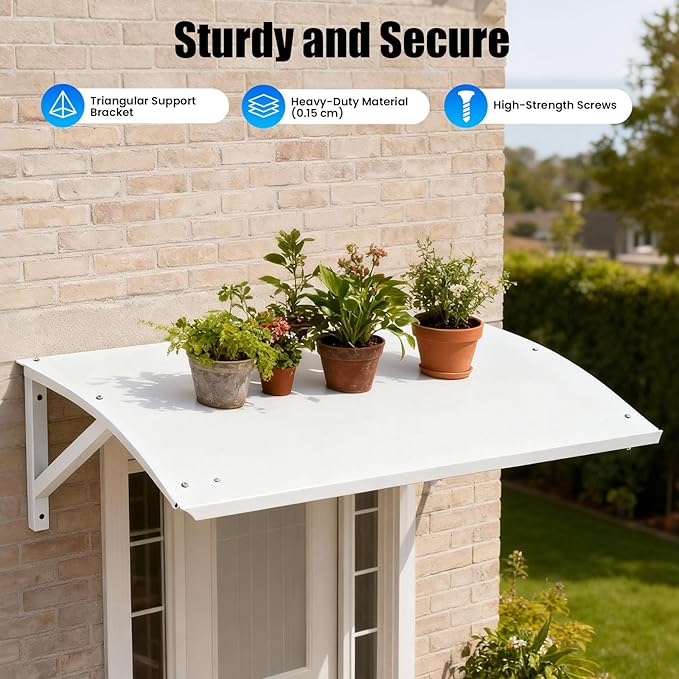 36.2in Air Conditioner Cover Awning for Outside Units AC Compressor Awning, Mini Split AC Cover Protection Sheet Condenser Sun Shade, Patio Awning Canopy UV Rain Snow Protection Sheet Heat Pump