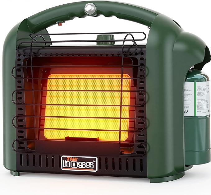 THE BOSS Propane Heater for Patio, 12000 BTU Portable Heater Outdoor Use Propane, Outdoor Space Heater for Camping