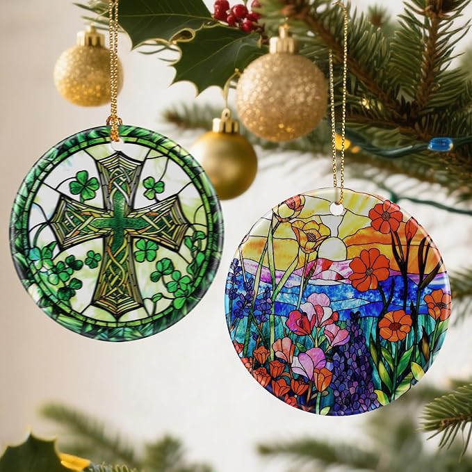 Wildflowers Ornaments, Christmas Ornaments: Christmas Tree Decorations, Holiday Decor, Stocking Stuffers, Gift Ideas, Xmas Gift, Xmas Gifts & Gifts for Women and Flower Lover