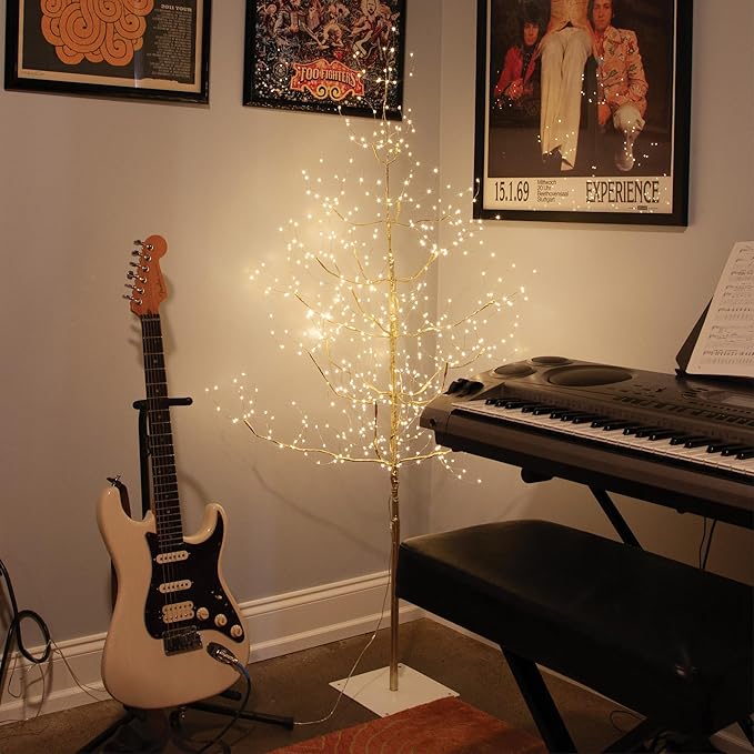 5 Ft Gold Fairy Light Tree Home Décor Fairy Tree Gold Room Decor, 570 Warm White LED Lights