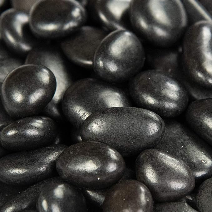 MSI Decorative Polished Black Pebbles, 0.2 inch - 0.5 inch, 40 lb. Bag