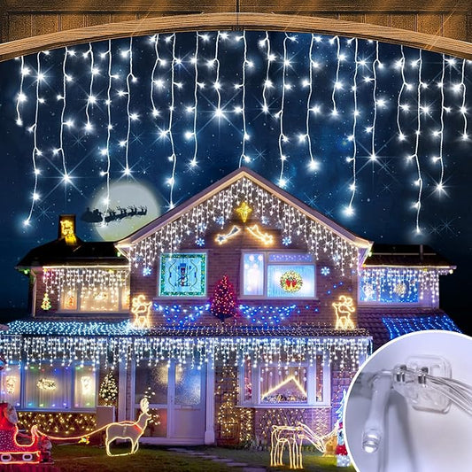 52FT Christmas Lights Outdoor Decorations 480LED Fairy String Light 12 Lighting Modes with Timer Memory Waterproof Christmas Light for Yard Roof Party Holiday Wedding Garden Decor