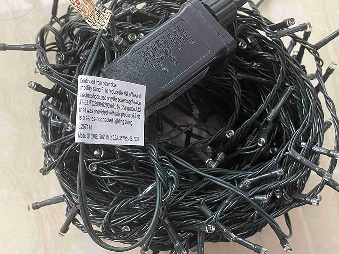 XTF2015 Outdoor Christmas lights Decor 40FT 380 LED Timer Remote Color Changing Christmas Light Extendable 11 Modes, Half Round String Lights for House Roof Eaves Garden Patio(Warm White + Multicolor)