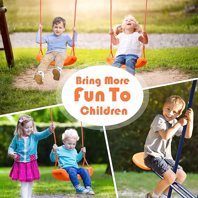 Outdoor Swing Sets for Backyard, 440lbs Load Capacity Swing Stand with 2 Seats and 1 Glider, Heavy Duty A-Frame Metal Outdoor Swing Set for Kids