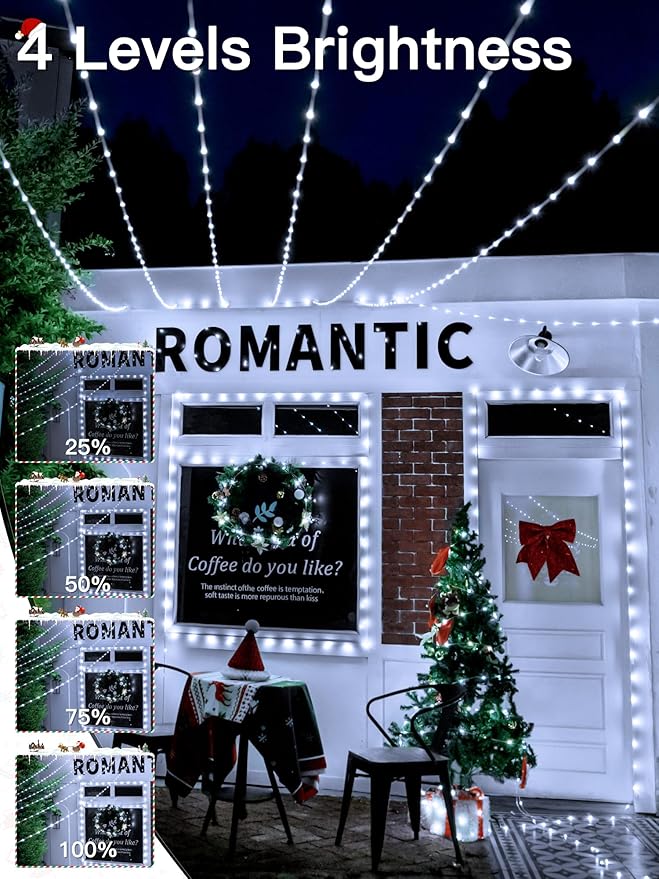 Christmas Lights Cool White, 1000LED 328FT Christmas Tree Lights IP67 Waterproof, Plug in Fairy Lights with Remote 8 Modes Timer, Xmas Light for Outdoor Indoor House Holiday Decor