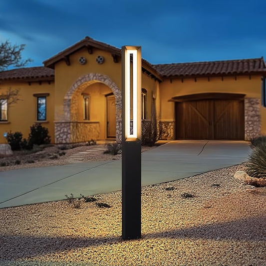 Landscape Path Light, 71" Modern Outdoor LED Pathway Lights, IP54 Waterproof Bollard Lighting for Yard, Driveway, Lawn, Courtyard & Garden Decoration