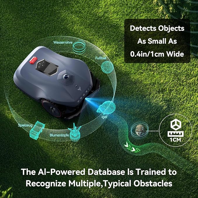 Neomow X Robot Lawn Mower Perimeter Wire Free for 1 Acre 3D LiDAR SLAM+Vision Mapping Robotic Lawnmower with 4G, No RTK Station Required, AI Accurate Obstacle Avoidance, App Control, Anti-Theft