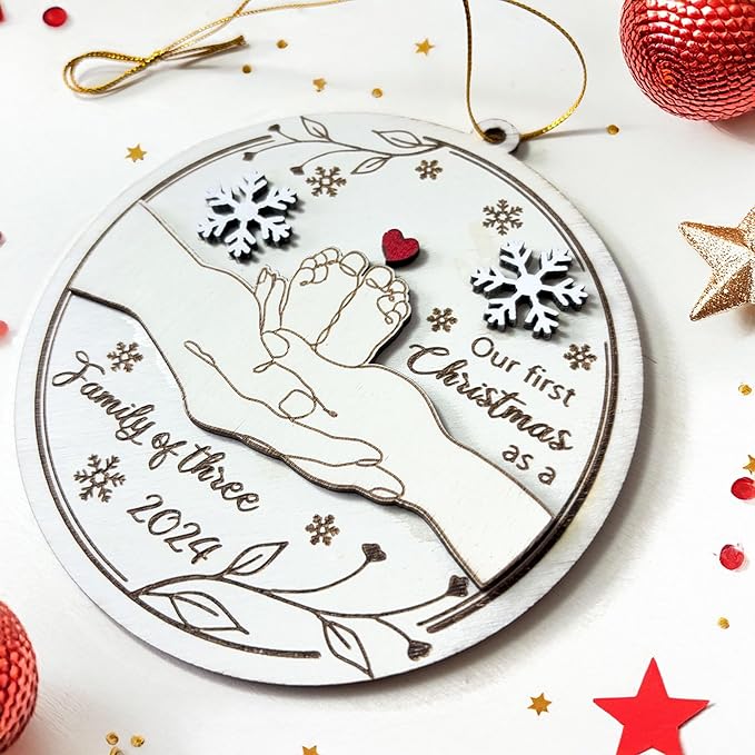 2025 Horse Christmas Ornament – Wooden Holiday Tree Decoration – Cute Horse Keepsake Ornament, Farm Animal Collectible Gift for Christmas 2025