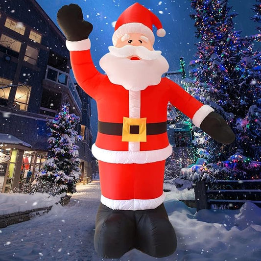 DearSun 8FT H Christmas Inflatable Santa Claus Blow up Christmas Santa Outdoor Decorations Outer Decor Large Party Yard Decoration