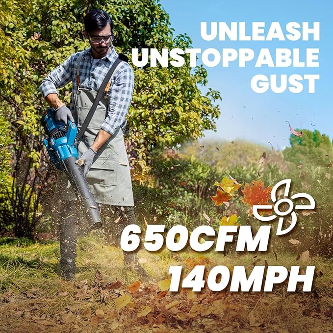 (Battery & Charger Not Included) Dong Cheng 650 CFM Brushless Cordless Leaf Blower, 40V Battery Powered Blower, High-Efficiency Blower for Sidewalks, Driveways, Town Care, Blowing Leaves and Snow