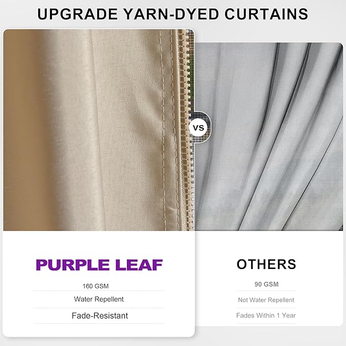PURPLE LEAF 10’ X 12' Hardtop Gazebo Outdoor Metal Frame Galvanized Steel Double Roof with Curtains and Nettings for Patio Desk Backyard Bronze