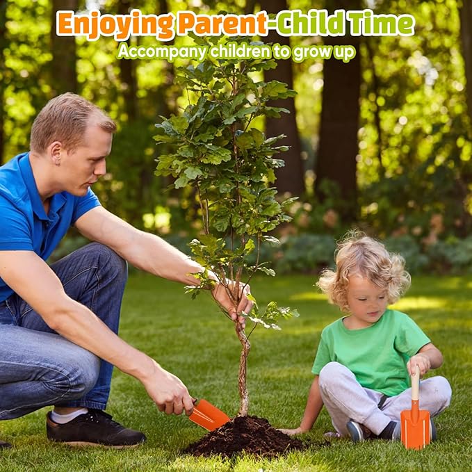 Kids Gardening Tools Set with Wheelbarrow Outdoor Educational Toy,Shovel, Rake, Watering Can,Beach,Garden,Backyard Farm Digging Toys for 3+Years Old Boys Girls Toddler Birthday Gift