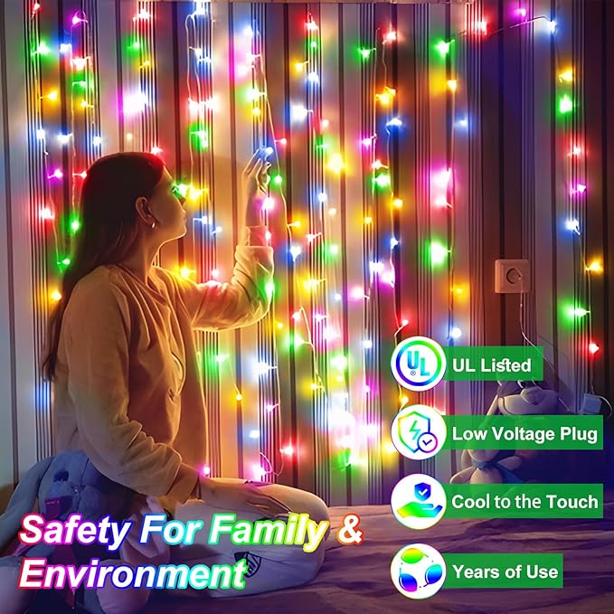 750 LED 256ft Outdoor Christmas Lights, Super Long String Lights 8 Modes Timer Memory, Outsite Waterproof Dark Green Wire Fairy Light Strings for Xmas Tree Wedding Holiday Party Decorations Multicolor